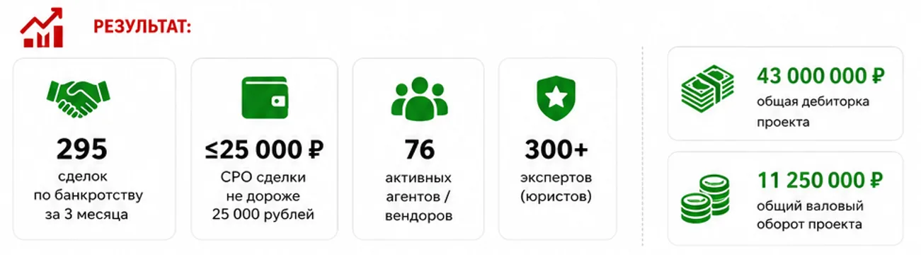 результаты комплексной рекламы банкротства